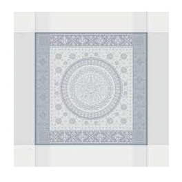 Serviette de table 54x54 cm Château gris 100% coton jacquard