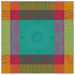 Serviette 53x53 cm Farben indische Dekoration Jacquard aus 100% Baumwolle