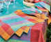 Serviette de table 53x53 cm Décoration indiennes couleurs 100% coton jacquard