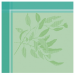 Servet 54x54 cm Groene bladeren 100% jacquard katoen