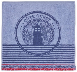 Hand towel 50x50 cm Blue lighthouse 100% cotton jacquard