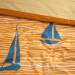 Bettbezug + Kissenbezug 60x70 orange Segelboot 100% Perkalin Baumwolle