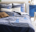 Duvet cover + pillowcase 60x70 blue sailboat 100% percaline cotton