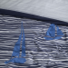 Bettbezug + Kissenbezug 60x70 blaues Segelboot 100% Perkalin Baumwolle