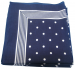Blue scarf with white dots 100% cotton 55x55 cm