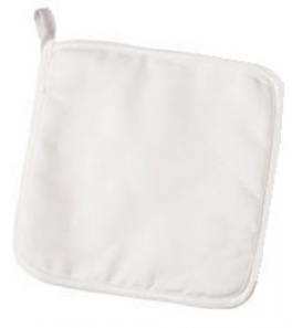 Potholder 100% white cotton 20x20 cm, 265 gr/m², sanforized 1