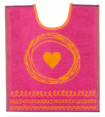 Bib 33x40 cm100% cotton pink and orange heart