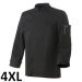 Veste de cuisine noire NER. longues manches polycoton mixte T7/4XL/66-68