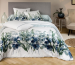 Housse de couette + taies eucalyptus 100% coton percale imprimé