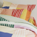 Housse de couette + taie 100% coton percale imprimé Géometric couleurs