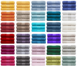 Guest towel 40x60cm 100% pure combed cotton organic terry, 560gr / m², 30 colors