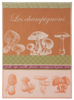 Essuie vaisselle Les Champignons 100% coton jacquard 50x75 cm