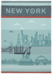 Towels for dishes New York, monuments and city 100% cotton jacquard 50x75 cm