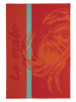 Essuie vaisselle Le Crabe 100% coton jacquard 50x75 cm