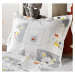 Housse couette 140x200 + 1 taie 65x65 cm 100% coton souris, chats et poissons