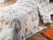 Housse couette 140x200 + 1 taie 65x65 cm 100% coton souris, chats et poissons