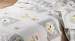 Housse couette 140x200 + 1 taie 65x65 cm 100% coton souris, chats et poissons