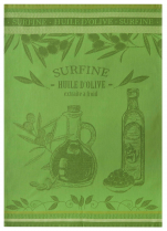 Essuie vaisselle Huile d'olive Surfine extraite à froid 100%coton jacquard 50x75