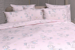 Duvet cover 140x200/220 + 1 pillowcase 65x70 100% cotton Unicorns