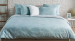 Duvet cover + pillowcase 65x65 cm turquoise waves 100% cotton sateen