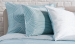 Housse de couette + taie 65x65cm Vagues turquoises 100% coton satin