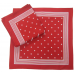 Foulard rouge à pois blanc 100% coton 55x55 cm