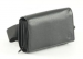 Portefeuille avec monnayeur, velcro, cuir noir, 5 compartiments, 17x12x4 cm