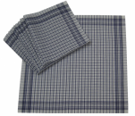Work handkerchiefs 50x50 cm vichy square blue and white 100% cotton 10 pieces