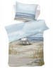 Duvet cover 140x200/220 + 1 pillowcase 60x70 Beach Hut 100% satin cotton