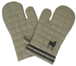 2 Kitchen glove 17x33 cm quilted dyed woven cotton Donkey
