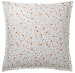 Drap de lit plat + taie d'oreiller 100% coton percale imprimé fleurs oranges