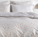 Flat bed sheet + pillowcase 100%printed cotton percale orange flowers