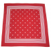 Red scarf with white dots 100% cotton 55x55 cm