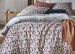 Bettlaken + Kissenbezug 100 % bedruckter Baumwollperkal Blättern