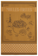 Towels for dishes Mussels and Fries 100% cotton jacquard 50x75 cm