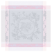 Servet 54x54 cm 100% katoen, 220 gr/m²  Medaillons van roze bloemen