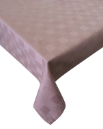 Brown squares 100% twisted cotton tablecloth