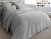 Drap de lit plat uni + taie 100% coton percale peigné easy care