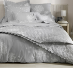 Reversible Boutis Bedcover gray dandelion 100% cotton percale, easy iron