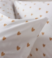 Duvet cover + pillowcases 65x65 cm Hearts of gold 100% cotton flannel