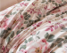Duvet cover+ pillowcase roses and foliage 100%  combed cotton percale