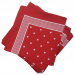 Red scarf with white dots 100% cotton 55x55 cm