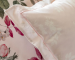 Duvet cover+ pillowcase roses and foliage 100%  combed cotton percale