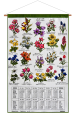 Calendar Kreier 2024 Wild protected flowers, pure linen, 69 x 41 cm
