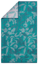 Beach towel 100x180 Tropic turquoise 100% cotton terry Jacquard + velvet