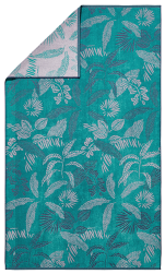 Strandtuch 100x180 Tropic Türkis 100 % Baumwollfrottee Jacquard + Samt