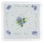 Taschentuch mit Maiglöckchen und Glockenblumen (gerahmt) 31x31 Baumwolle Lehner