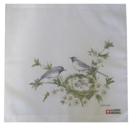 Nest of birds zakdoek   31x31 cm 100% katoen Lehner