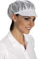 White food cap, ventilated mesh with visor 65% polyester and 35% cotton