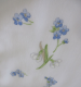 Snowdrop and Myosotis handkerchief p.l. 31x31 cm cotton hand rolled Lehner